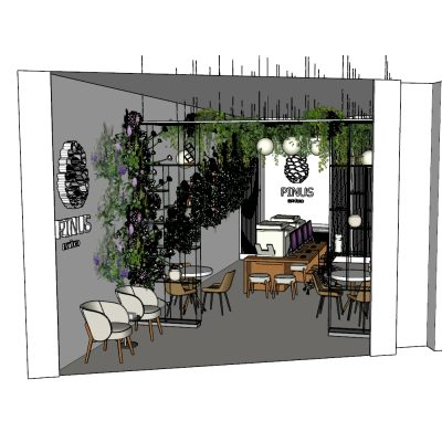 Invitaciones de concepto grafico de tienda de plantas humanizadas unk