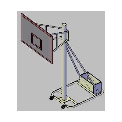 Tablero basquetball 3d