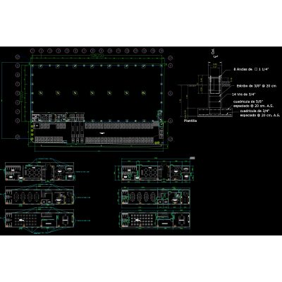 Planta Arquitectónica de Nave Industrial