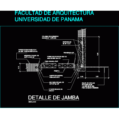 Detalle de jamba de puerta