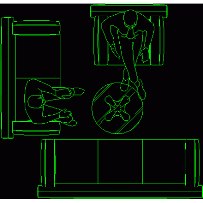 seated people