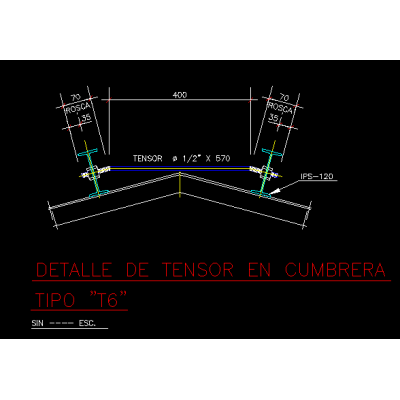 Tensor en cumbrera