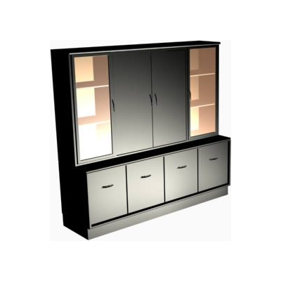 Mueble modular 3d con materiales