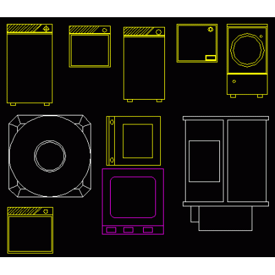 Blocos equipamentos area de servicio
