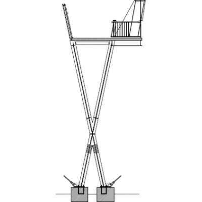 Estructura pasarela de acero