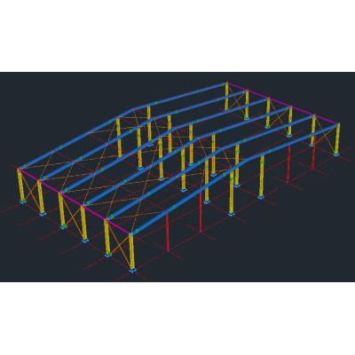 Galpon metalico 3d