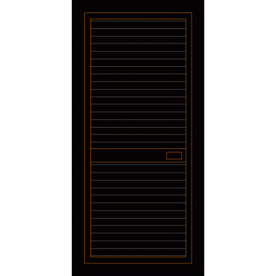 Puerta de 90cm de ancho con romanillas