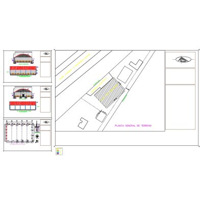Plano de bodega industrial arcotecho