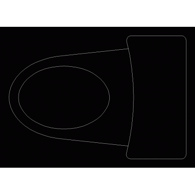 Inodoro en Planta - Diseno CAD