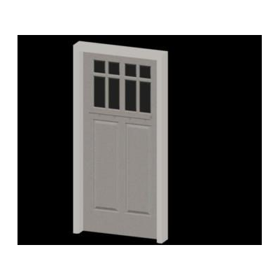 Puerta madera 3d