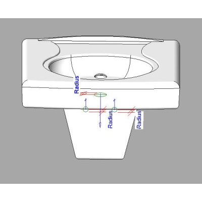 Lavabo de Pared Brenham con Cubierta