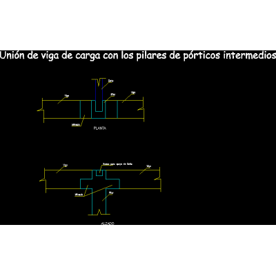 Union entre viga y pilares prefabricados