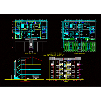 Edificio de apartamentos 5 pisos