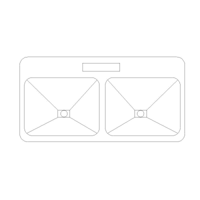 Fregadero De 2 Senos Cocina Industrial