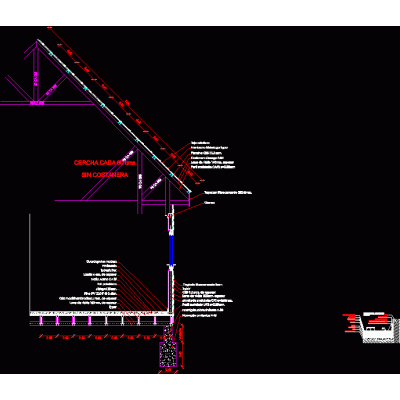 Corte constructivo madera