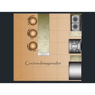 Cocina Moderna con Desayunador