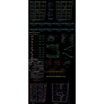 Plano Estructural: Cimentación, Vigas y Losas