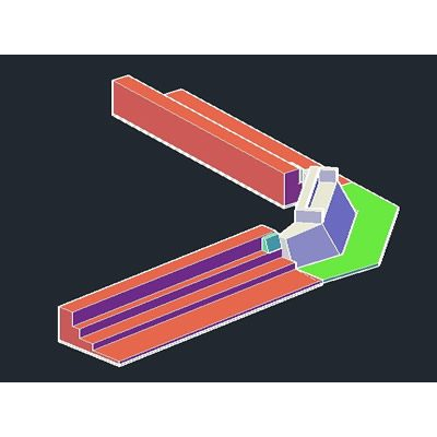 Estribos de puente en 3d