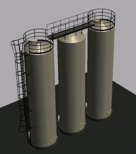 Réservoirs d'eau 3D