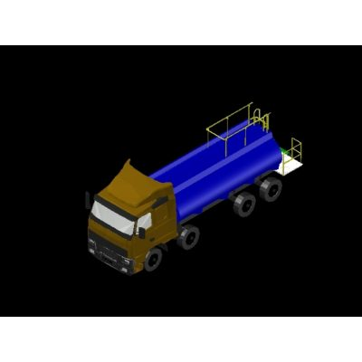 Estanque sobre camion volvo desde un estanque de bencina copec
