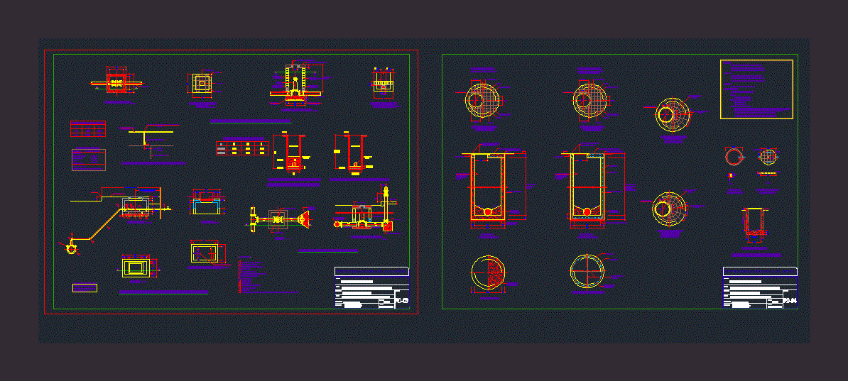 Water Connections and Mailbox Profiles in DWG | CAD library