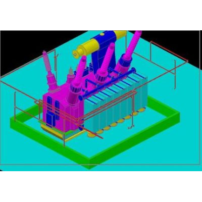Electrical transformer pipes - compressed air foam system - 3d