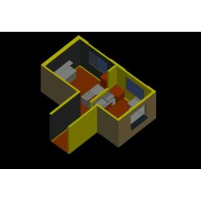 Cocina industrial 3d