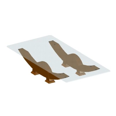 Sculptural Glass Design Table