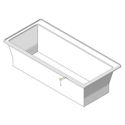 Banera Rectangular con Drenaje Derecho