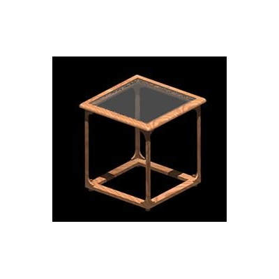 3d corner table with materials