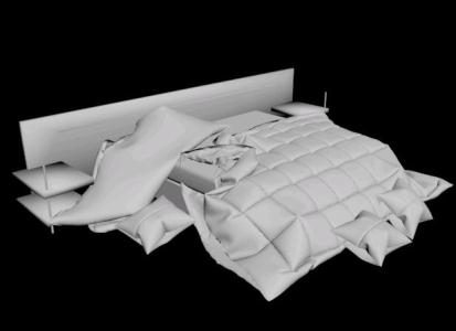 Design del letto trapuntato 3d