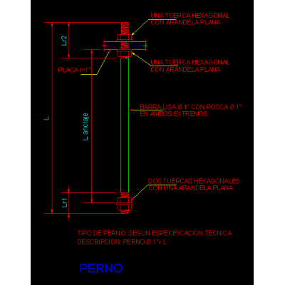 Perno de Anclaje en Estructuras de Acero