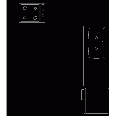 Diseno Compacto de Cocina en L