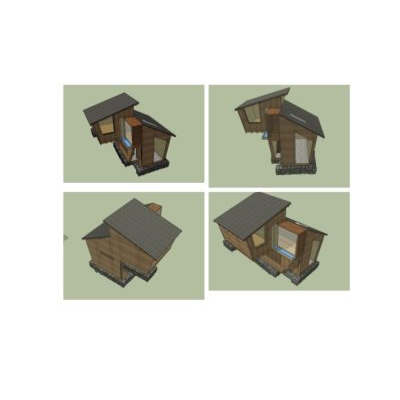 cabina; sistema costruttivo in legno e pietra