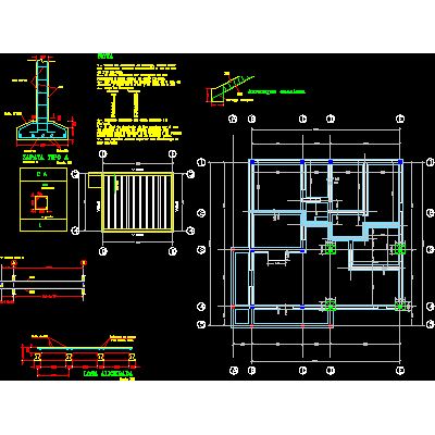 Plano de cimientos y detalles