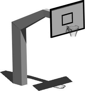 Palo di pallacanestro 3d
