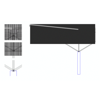 Cercha espacial de estructura metalica