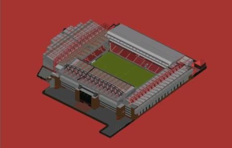 stade d'Anfield modèle 3D