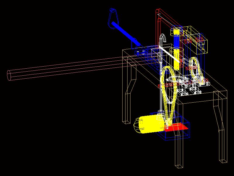 Mechanical saw 3d - autocad