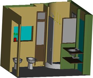 3D-Badezimmer zu Hause