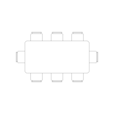 Mesa Rectangular Con 8 Sillas-Mod 2