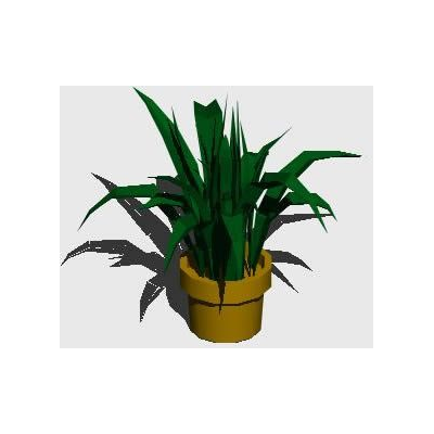 Planta con maceta 3d