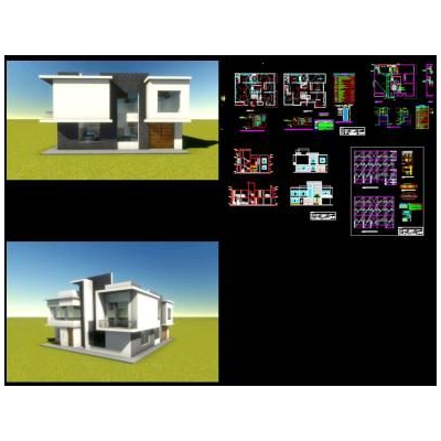 House two floors 3d