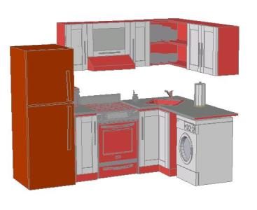 móveis de cozinha 3d