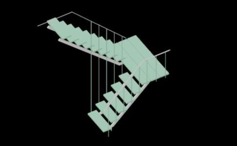 Détail de l'escalier 3D