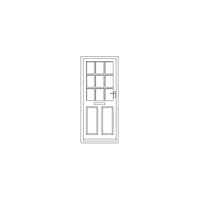 Puerta Cristalera En Alzado, Modelo 03
