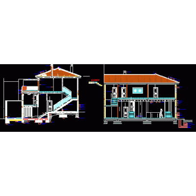 Seccion constructiva de una vivienda