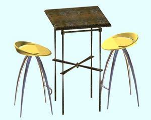 Table haute de confiserie 3d avec matériaux appliqués