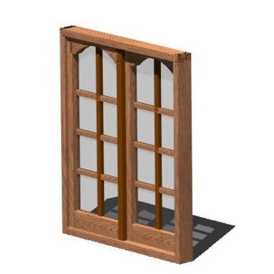 Ventana corrediza 3d - vidrio repartido