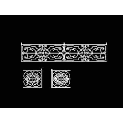 Garde-corps en bloc auto cad